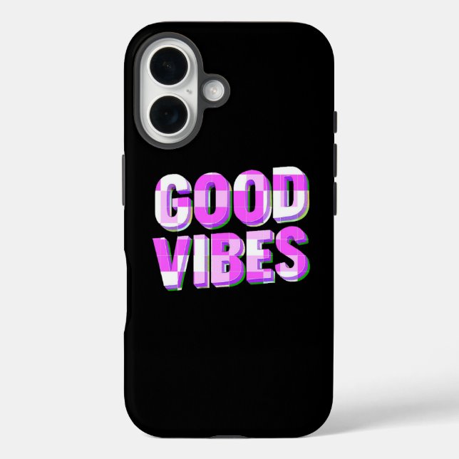 Coques Case-Mate iPhone GOOD VIBES - Personnalisé (Verso)