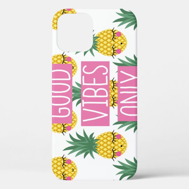 Coques Case-Mate iPhone Good Vibes Pineapples Motif d'été (Verso)