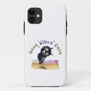 Case-Mate iPhone Case Good Vibes seulement avec Chouette curieuse