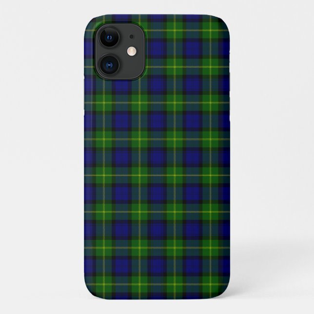 Coques Case-Mate iPhone Gordon tartan bleu vert plaid (Dos)