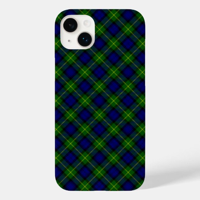 Coques Case-Mate iPhone Gordon tartan bleu vert plaid (Verso)
