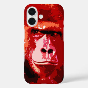 Coque Pour iPhone 16 Gorilla Red Pop Art