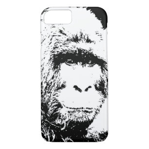 Coque iPhone 8/7 Gorille noire et blanche