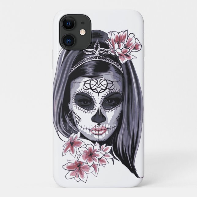Coques Case-Mate iPhone Goth Candy Skull Skeleton Girl (Dos)