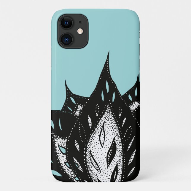 Coques Case-Mate iPhone Goth fleur design tatouage abstrait (Dos)