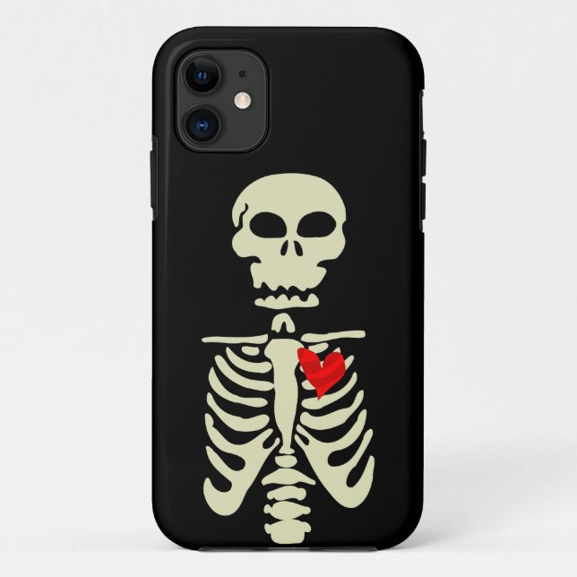 Coques Case-Mate iPhone goth squelette valentines coeur de jour (Dos)