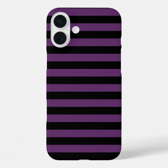Coques Case-Mate iPhone Goth Stripes noires et violettes (Verso)