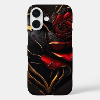 Coque Pour iPhone 16 Gothic Rose Heart – Luxury Dark Art Phone Case"