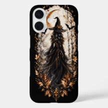 Gothic Witch Golden Moon Forest Halloween Case-Mat