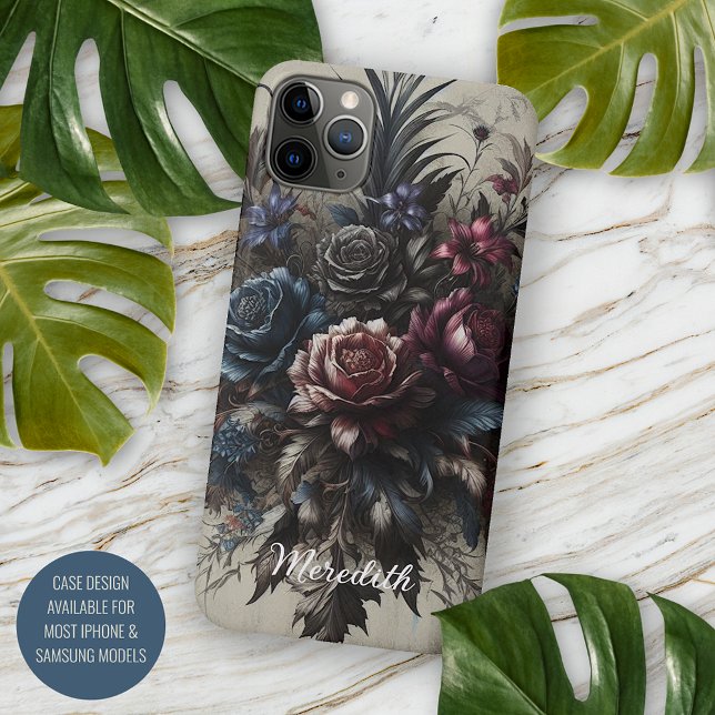Coques Case-Mate iPhone Gothique Classique Fleur de Rose Victorienne Perso (Créateur téléchargé)