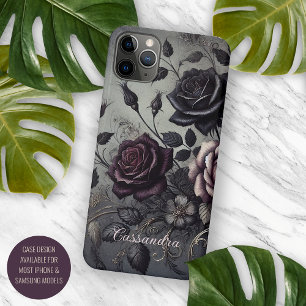 Case-Mate iPhone Case Gothique personnalisé Fleur de rose sombre victori