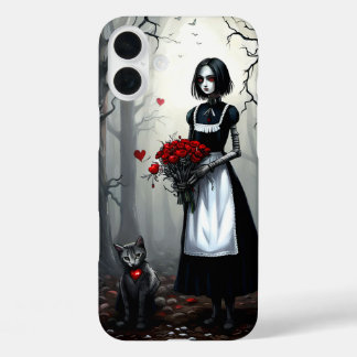 Coque Pour iPhone 16 Plus Gothique Robot Girl