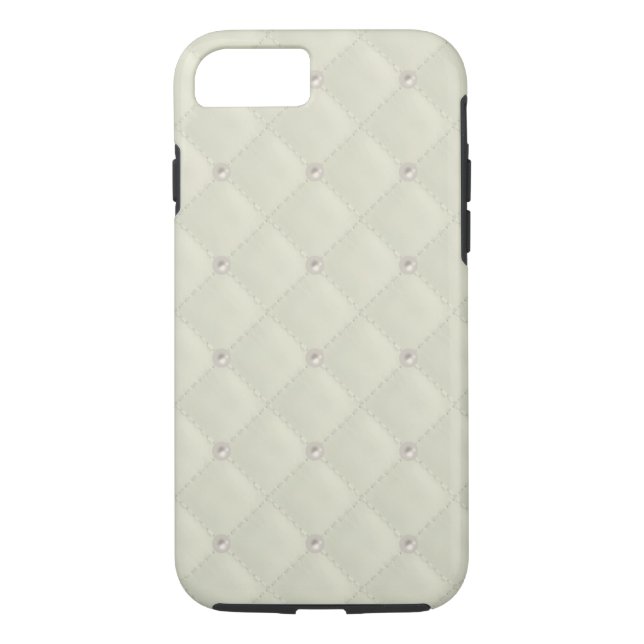 Coques Case-Mate iPhone Goujon crème de perle piqué (Dos)