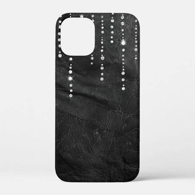Coques Case-Mate iPhone goutte de diamant sur cuir (Verso)