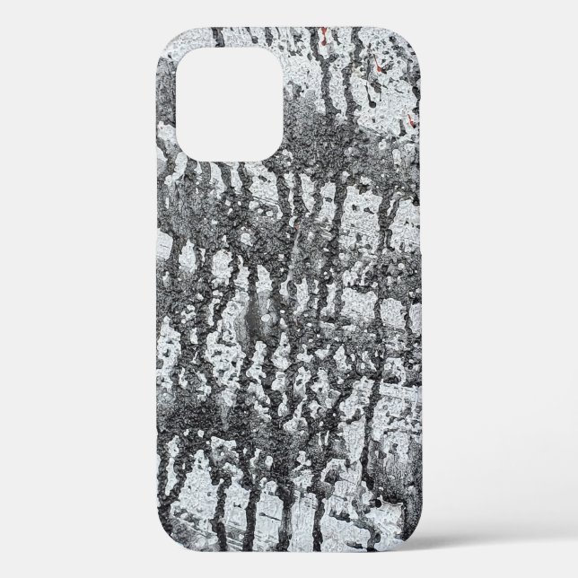 Coques Case-Mate iPhone goutte de peinture noire sur béton (Verso)