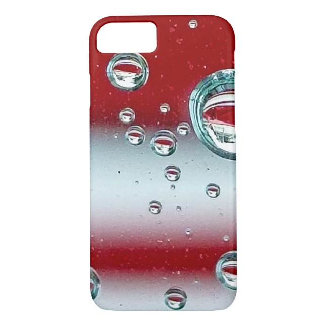Coques Case-Mate iPhone gouttelettes d'eau rayées rouges et blanches (Dos)