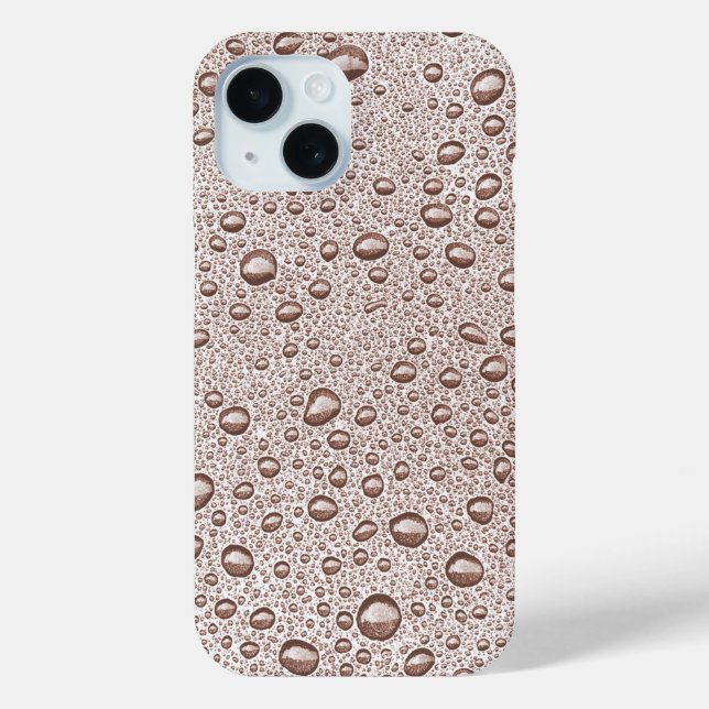 Coques Case-Mate iPhone gouttelettes d'eau Sepia (Verso)