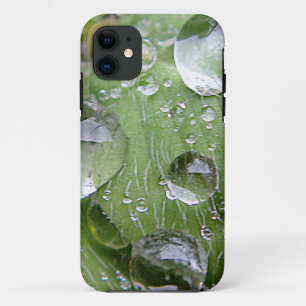 Coques Pour iPhone gouttelettes d'eau sur une feuille verte