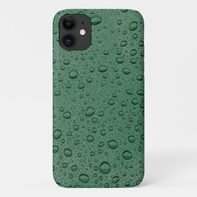 Coques Case-Mate iPhone Gouttelettes d'eau verte (Dos)