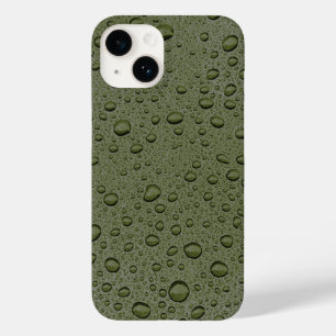 Coque Case-Mate iPhone gouttelettes d'eau verte d'olive