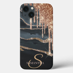 Case-Mate iPhone Case Gouttes de paillettes de marbre élégant