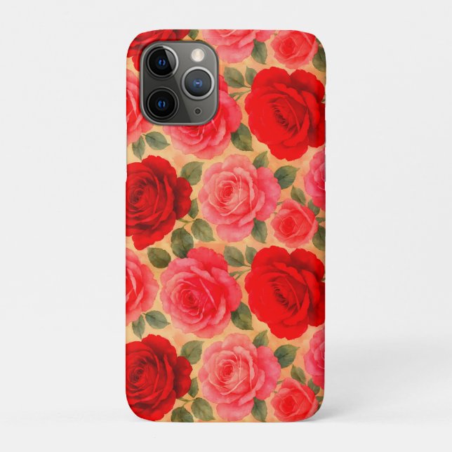 Coques Case-Mate iPhone Grâce en fleurs – Harmonie de rose à l'aquarelle (Dos)