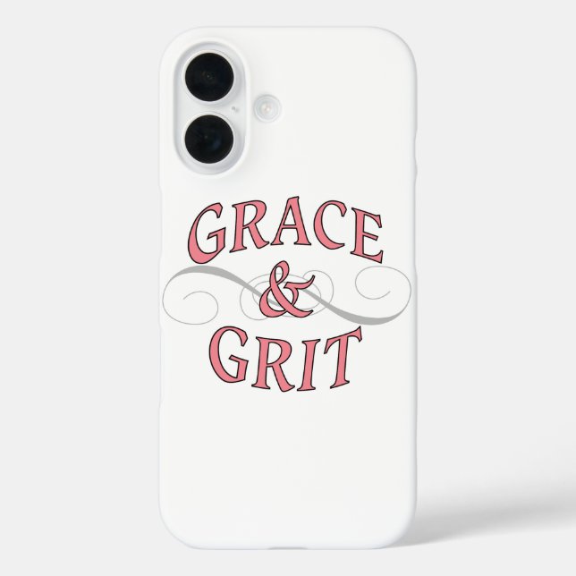 Coques Case-Mate iPhone Grace & Gris en rose et gris (Verso)