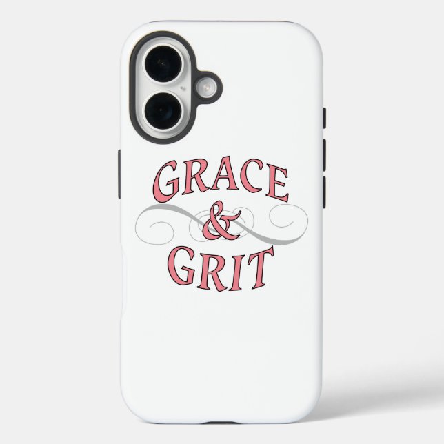 Coques Case-Mate iPhone Grace & Gris en rose et gris (Verso)