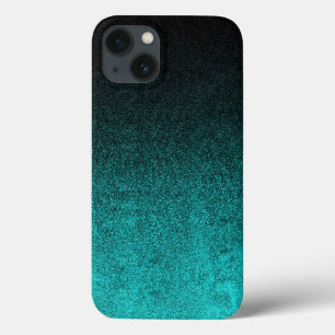 Coque Case-Mate iPhone Gradient Aqua et Parties scintillant noire