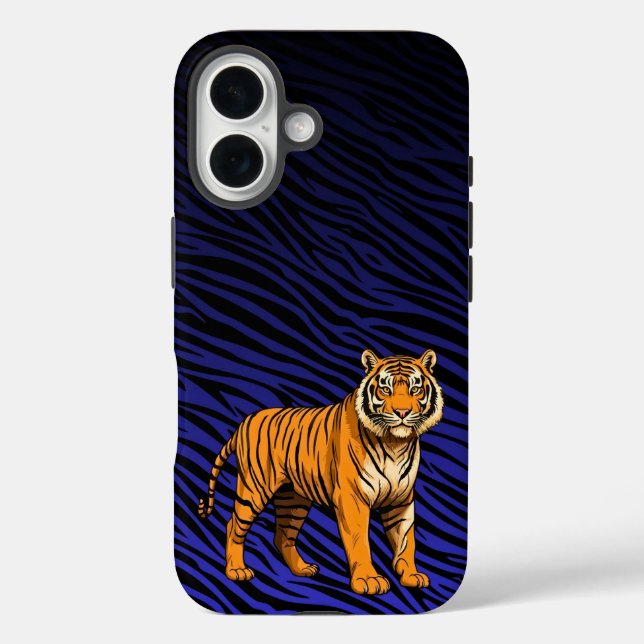 Coques Case-Mate iPhone Gradient de Tiger Pattern avec Tiger (Verso)