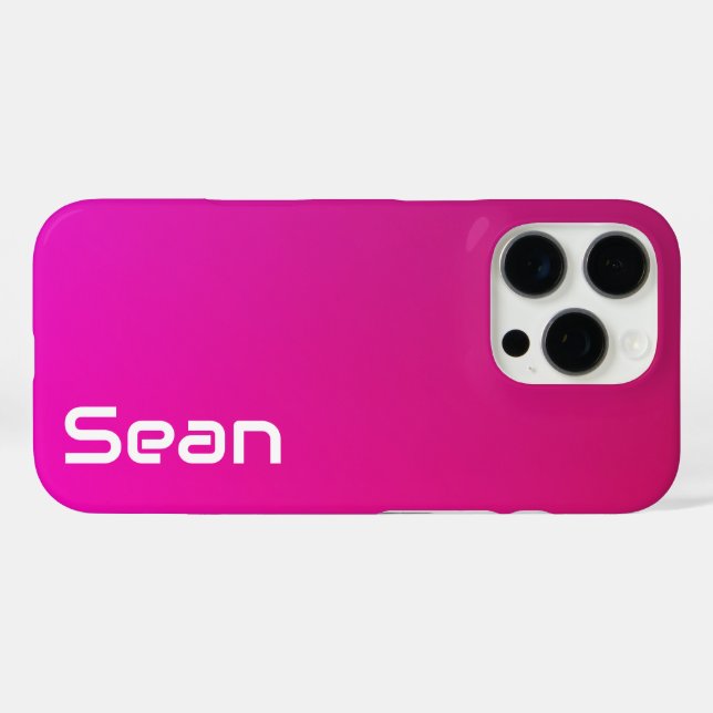 Coques Case-Mate iPhone Gradient rose-violet - Personnalisé avec votre nom (Verso (horizontal))
