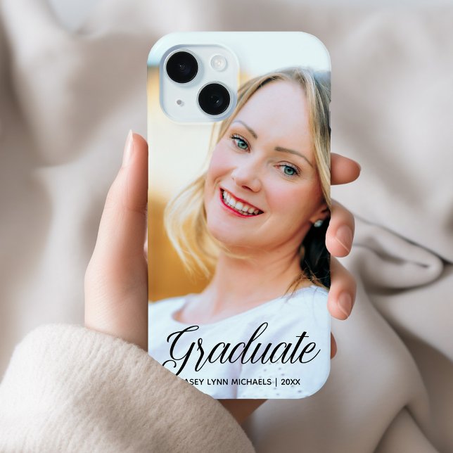 Coques Case-Mate iPhone Graduation de Chic Senior Photo de Custom Graduati (Créateur téléchargé)