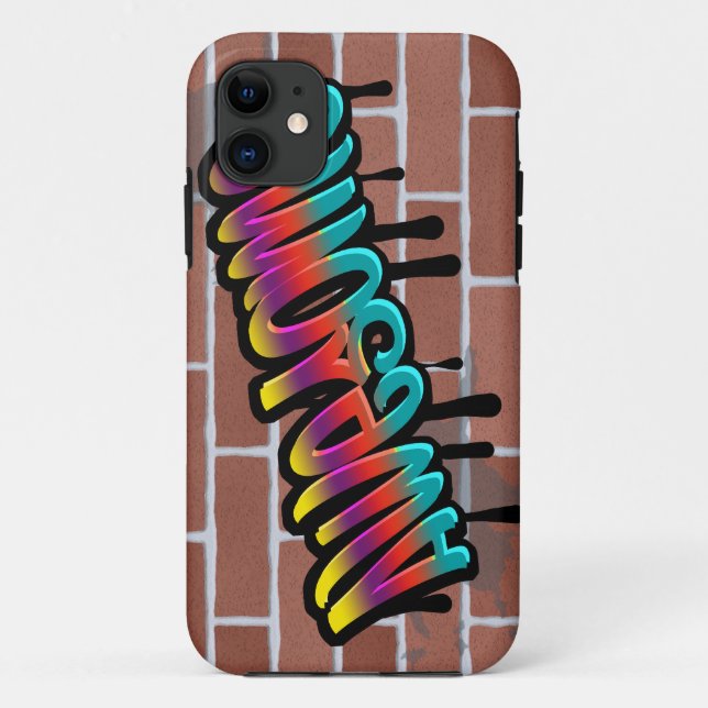 Coques Case-Mate iPhone graffiti art génial sur mur de briques (Dos)