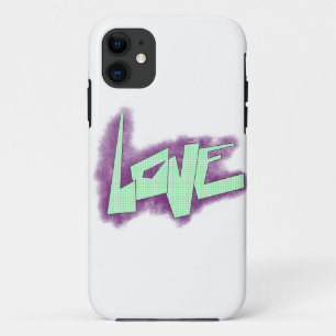 Case-Mate iPhone Case graffiti d'amour violet vert menthe typographie po