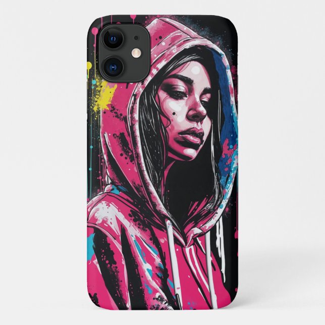 Coques Case-Mate iPhone Graffiti Edgy Girl (Dos)