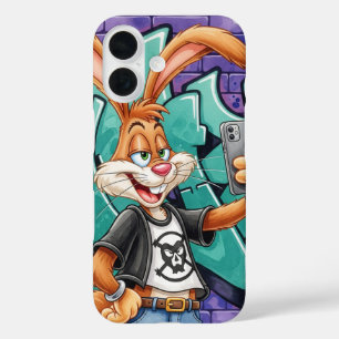 Coque Pour iPhone 16 Graffiti et Selfie, par Natasha Us
