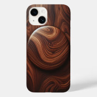 Grain de bois de noyer poli de luxe abstrait circu
