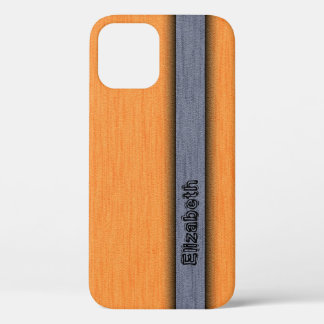 Case-Mate iPhone Case Grain de bois fabuleux orange et gris