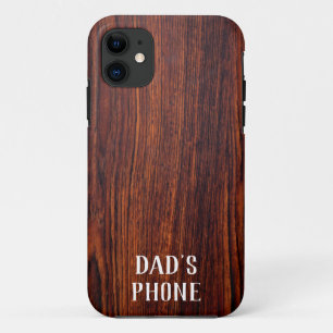 Case-Mate iPhone Case Graine de bois foncé en acajou   Worlds best papa