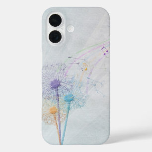 Coque Pour iPhone 16 Graines de Dandelion et musique