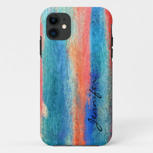 Coques Pour iPhone Grains en bois Vintage Abstrait coloré #3