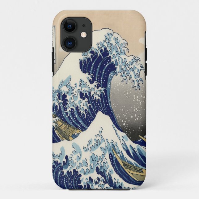 Coques Case-Mate iPhone Grand 葛飾北斎 "神奈川沖浪裏" de beaux-arts de vague (Dos)