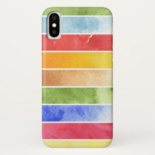 Coque iPhone X grand arrière - plan d'aquarelle - peintures 5
