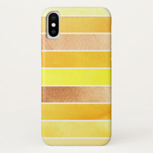 Coque Case-Mate iPhone grand arrière - plan jaune d'aquarelle - aquarelle