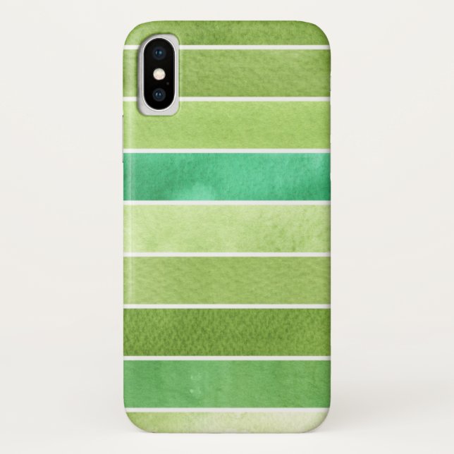 Coques Case-Mate iPhone grand arrière - plan vert d'aquarelle - aquarelle (Dos)