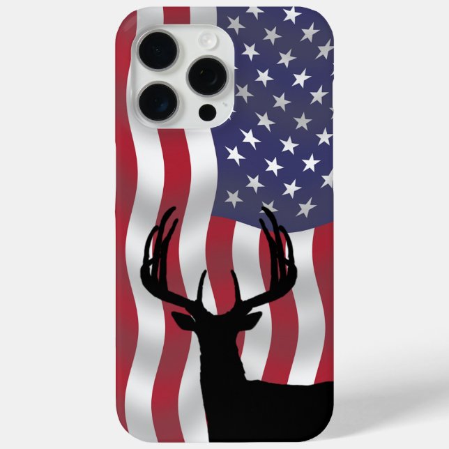 Coques Case-Mate iPhone Grand Cerf Tourné Patriotique (Verso)