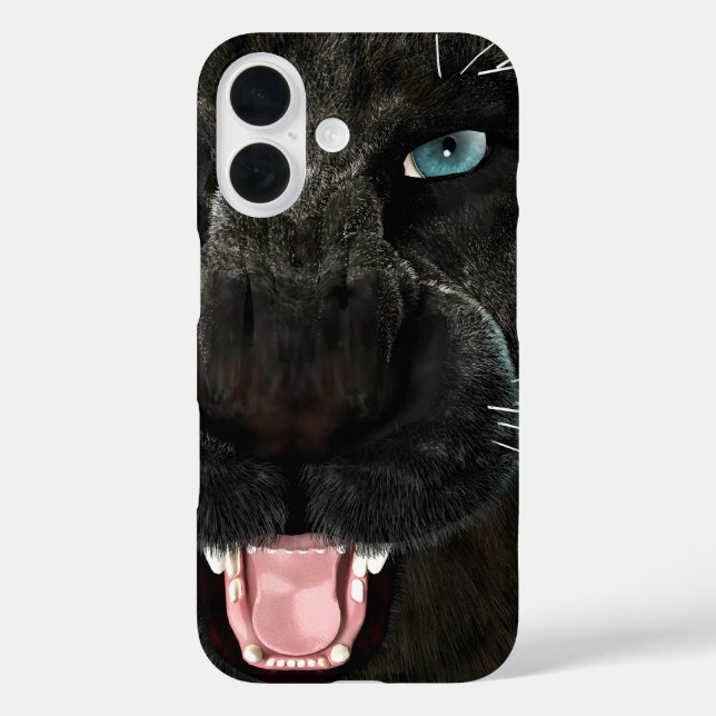 Coques Case-Mate iPhone Grand Chat Panther Noir (Verso)