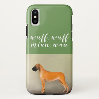 Case-Mate iPhone Case Grand Danois fauve avec texte