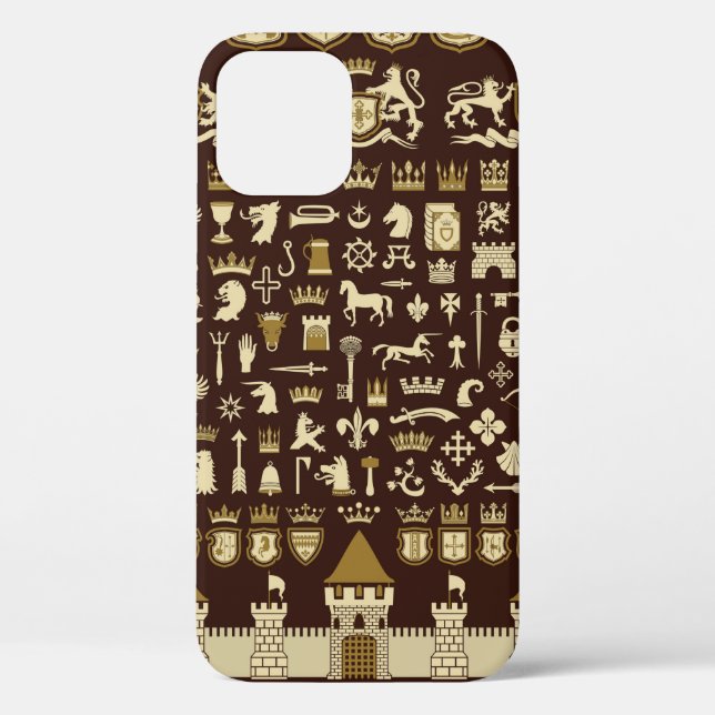 Coques Case-Mate iPhone Grand ensemble d'éléments héraldiques.  (Verso)