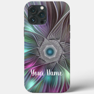 Case-Mate iPhone Case Grand Fleur coloré Abstrait Trippy Nom fractal